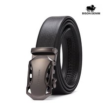 BISON DENIM 바이슨데님 남자 남성 수제 가죽 버클 정장 캐쥬얼 자동벨트 허리띠 혁띠 N71287-2B