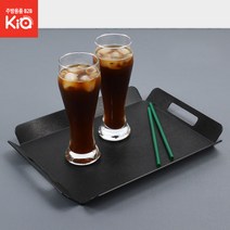 논슬립손잡이쟁반 트레이 까페 베이커리 앤틱소품, 논슬립손잡이쟁반 JS 중(밤색)