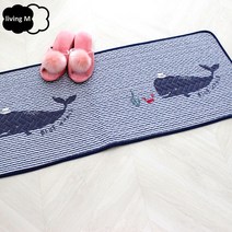 헤링본 퀼팅 롱매트 블루웨일/주방매트/욕실/발매트, 퀼팅 롱매트 블루웨일