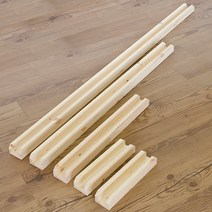 아이베란다 레드파인 3단 접이식 원목파티션, 벽면용지지대_길이1800mm
