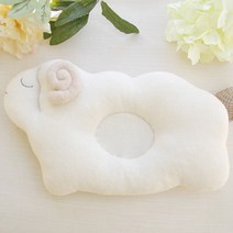 바바오가닉 유기농 양 짱구베개 만들기 (오가닉 신생아 베개 diy) 양배게, 스트라이프 귀 - 꼬리 추가 안함