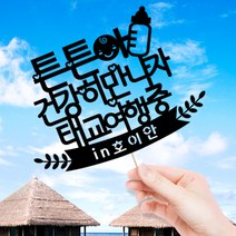 애니데이파티 여행토퍼 케이크토퍼 여행인 생일 프로포즈 백일 돌 신혼여행 태교여행, ★여행토퍼★웃는아기태교여행(제작)