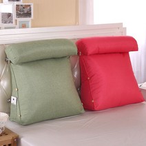 WOHNEN 삼각 등받이 등쿠션 수면베게 도넛쿠션, 삼각등쿠션(중)-옐로우