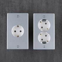 VONO 빈티지 알루미늄 콘센트 2종, 2구