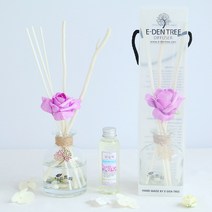 [이든트리] 컬러로즈 디퓨저 퍼플 100ml_KTC 환경부 국가공인 인증, 화이트머스크