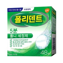 폴리덴트 5분 클리닝정 틀니세정제, 48개입, 1개
