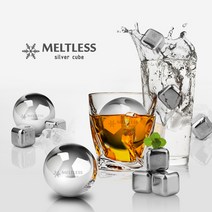 멜트레스 스테인레스 아이스큐브 아이스볼 아이스칠러 아이스컵 페이스롤러, [멜트레스] 아이스볼(1개+보관컵), 1개