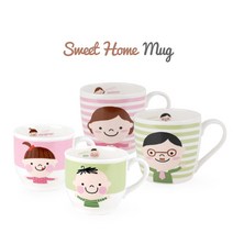 스위트홈 온가족머그 4P, 혼합색상, 4개