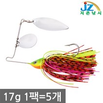 지존낚시 스피너베이트 5개-1팩 배스루어세트, 17g