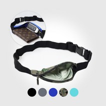 와이쇼핑 슬림 힙쌕 웨이스트백 허리색, 카키