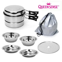 퀸센스 스테인레스 캠핑코펠8PCS(소용량), 상세페이지 참조