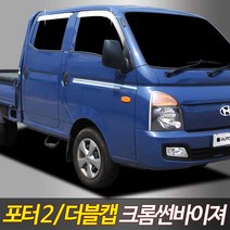 오토크로바 포터2 더블캡 크롬썬바이져 선바이저 썬바이저, 2.포터2 더블캡 크롬썬바이져(4P세트), 현대