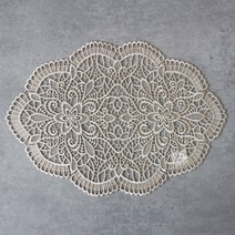 라움아트 테이블 레이스 러너 30cmx45cm, 스텔라 러너, 베이지