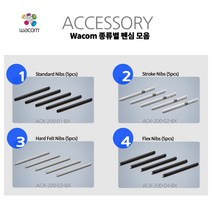 [와콤] 인튜어스 기본펜심, 표준펜심(ACK-200-01-BX)