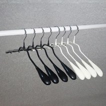 실리콘 코팅 쇠고리 옷걸이 노슬립옷걸이 튼튼한옷걸이 가정용 매장용, 블랙 44cm, 1개