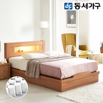 동서가구/착불 테르티 LED평상 SS침대(독립) DF910543, 그레이