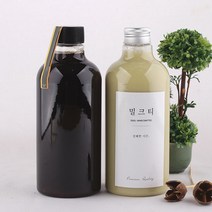 WH40 500ml 은색캡 1개 플라스틱병 더치커피병 (약 지름 6.9cm x 높이 17.5cm 마개 2.8cm)