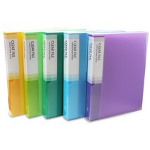 상진 고급 클리어화일 100매 케이스 A4 클리어파일, $L4R_100매 보라