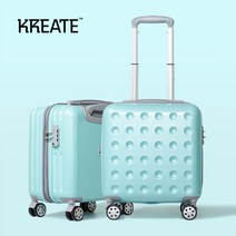 [크리에이트]100% PC 쿠키 캐리어 16인치_민트 / 기내용 소형캐리어 미니캐리어 기내용캐리어 확장형 여행가방