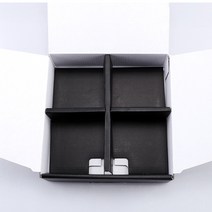 [캔들이케아] 블랙플라워 비누상자 비누 선물포장 케이스, 4구 블랙플라워상자