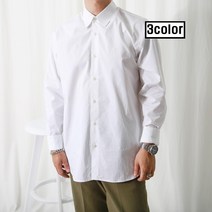 베이직 자수 댄디 셔츠 (3color)
