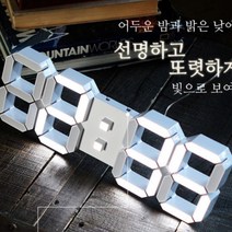 국산 루나리스 3D LED 인테리어 벽시계 LG전구 38cm, 2.쿨화이트LED