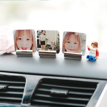 자석 미니 액자 가족 사진 차량용 결혼 투명 포토, 사이즈, 80x55 가로