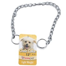 보스펫 보스 펫 체인 칼라 라이트 웨이트 애견 훈련용 줄 30cm, Silver, 1개