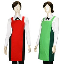 휴니패코 H형 앞치마 어깨앞치마 식당앞치마 아르바이트 유니폼 H-23, 레드
