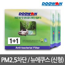 [1+1 무료배송]1+1 뉴두원활성탄 자동차에어컨필터 뉴에쿠스(신형)PM2.5초미세먼지 유해배기가스차단 탈취, bhk65 뉴두원활성탄필터 1+1