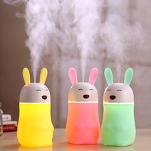 바이온 ZW-126 미니 USB 가습기 (LED가습기 휴대용 초음파 차량용), 미니가습기 ZW-126 토끼 - 옐로우