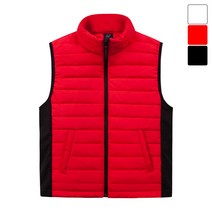 [모니즈] 하이넥 집업 패딩 조끼 PVT043