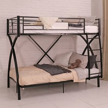 리빙힙 리베르떼이층침대 2층침대 철제침대 프레임만(매트리스미포함), 리베르떼침대 블랙 프레임만