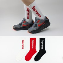 럭키삭스 남성 여성 스트릿 슈프림 빅레터 패션 힙합퍼 양말