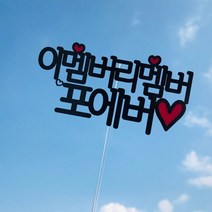 써봄토퍼 이멤버리멤버포에버 심플 케이크토퍼 여행토퍼, 색상, 수량