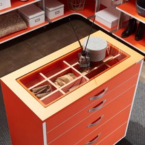 윤성디자인 아일랜드 서랍장, 오렌지