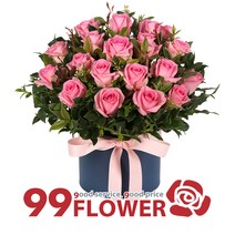 99플라워 당일꽃배달 꽃상자 생일꽃배송 전시회 기념일, 14.[ST-B324] 로즈데이핑크장미