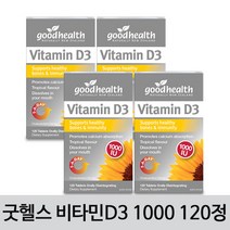 [굿헬스] Vitamin D3 굿헬스 비타민D3 1000IU 120정 4개 / 뼈건강과 면역력에 도움!, 120g