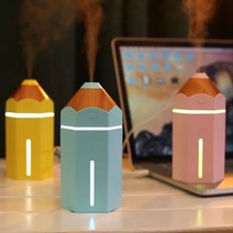 도매창고 연필 무드등 겸용 USB 미니가습기, 핑크