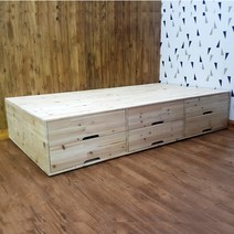 푸르미 삼나무2단수납침대, 원목