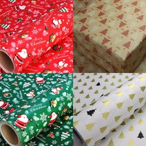 영재몰 크리스마스 종이롤포장지(대) 산타포장지 트리포장지 크라프트, 종이산타_적색, 1롤