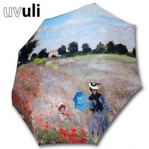 아름지다 UVULI 우블리-모네_양귀비들판 명화 자동3단 우양산 3단우산