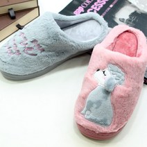 SINSINGO 여성 겨울 통굽 털실내화 털슬리퍼 굽3cm 도그