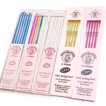 쏘잉스타 2.0mm 샤프초크 (리필심) 페브릭펜슬 5종류, 옐로우, 1개