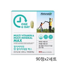 비타민하우스 캐나다원어데이 멀티비타민앤멀티미네랄맥스90정 비타민 미네랄, 2병