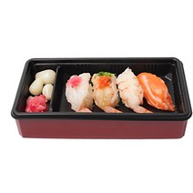더팩 GS-59 우드락2칸 도시락 100개 검정색, 1세트