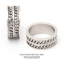 제이크 필립체인 써지컬스틸 반지