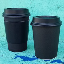 10온스 종이컵 블랙 100개, 1개, 100개입