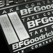BFGOODRICH 금속 타이어 로고 스티커, A사이즈 실버