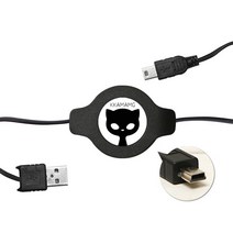 미스터마켓 미니5핀 대왕 릴케이블 120CM USB 데이터 커넥터 외장하드 충전 케이블